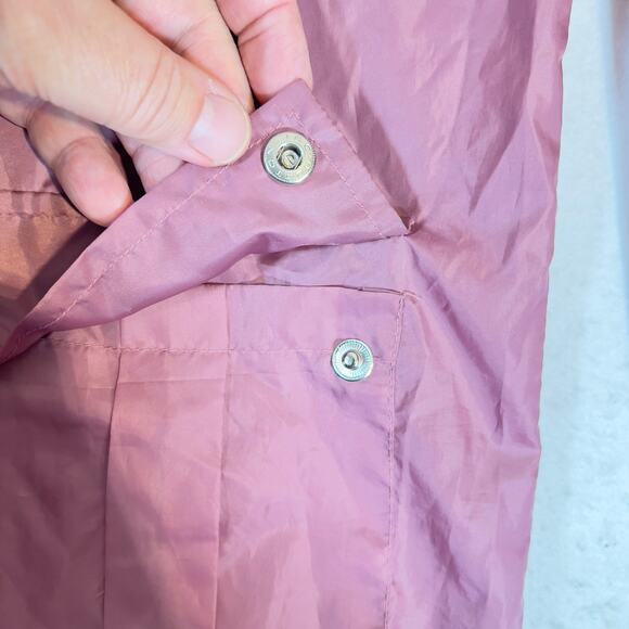 Tudor Court Vintage Raincoat Woman's Large Hide-Away Hood Drawstrings Full Zip - Picture 11 of 16